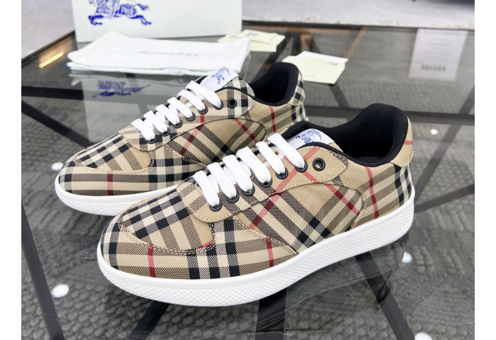 Bur*berry Check Terrace Sneakers