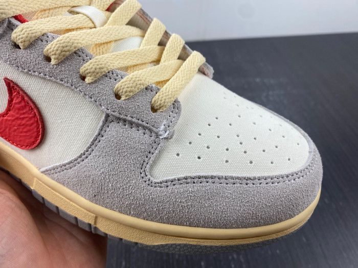 nike dunk low "grey/red" athletic department fj5429-133