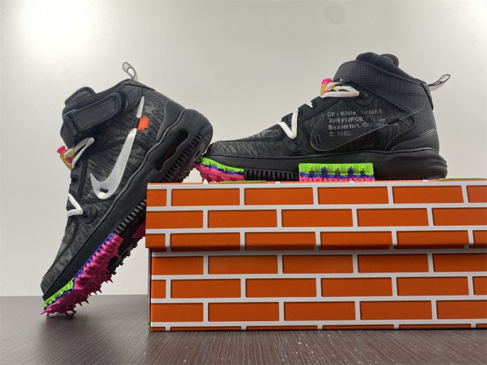 off-white x nike air force 1 mid black do6290-001