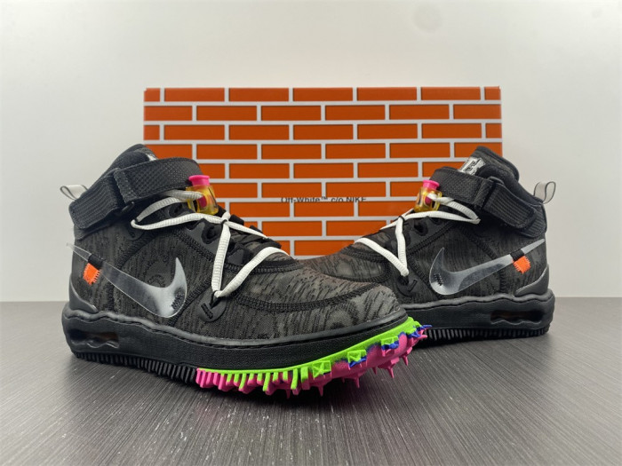 off-white x nike air force 1 mid black do6290-001
