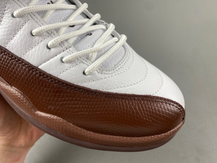 solefly x air jordan 12 "white/baroque brown" fz5026-100