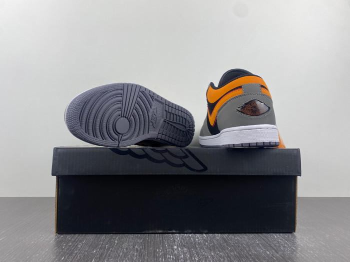air jordan 1 low light graphite vivid orange fn7308-008