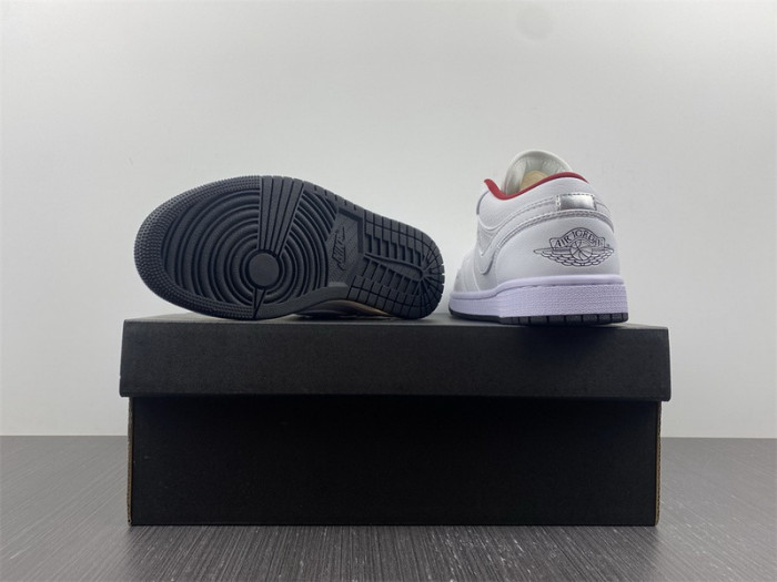 air jordan 1 low gs "white/red" 553560-164