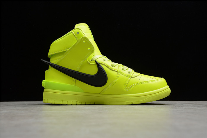 ambush x nike dunk high flash lime cu7544-300