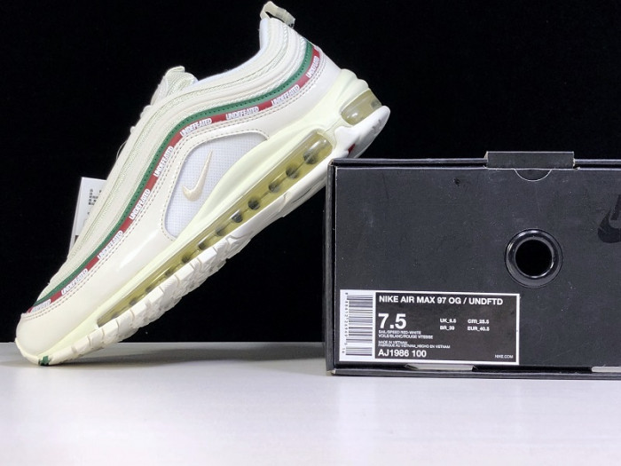 undefeated nike air max 97 white aj1986-100