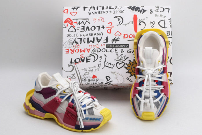 mixed-material space sneakers