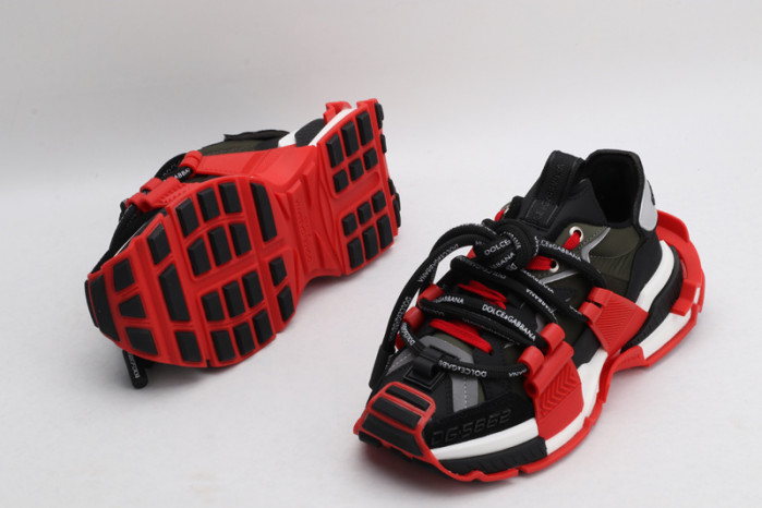 mixed-material space sneakers