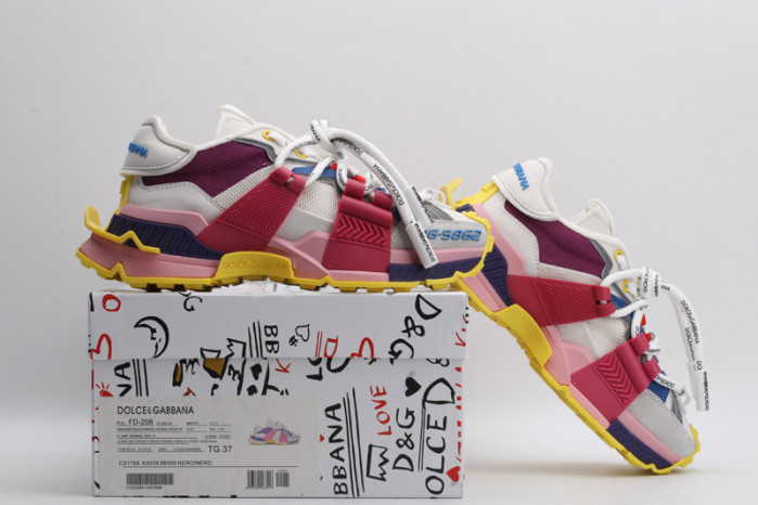 mixed-material space sneakers