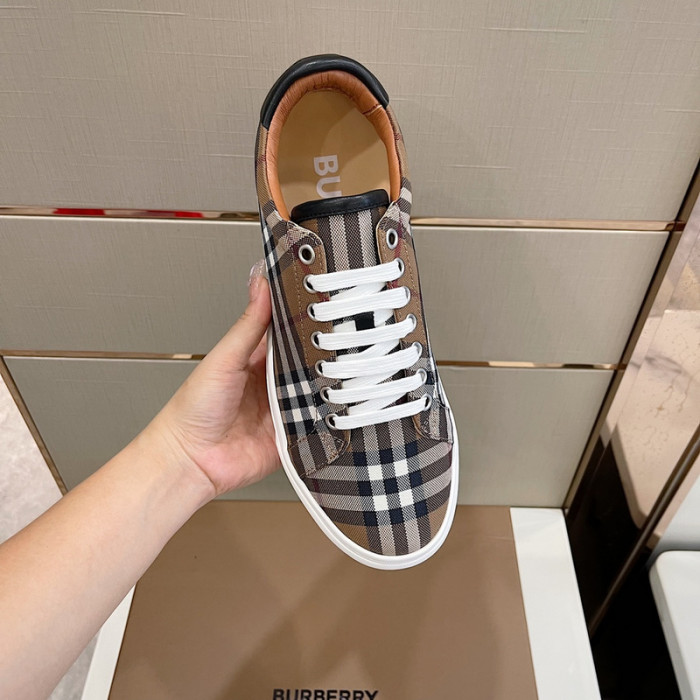 Bur*berry Vintage Check Cotton Sneakers