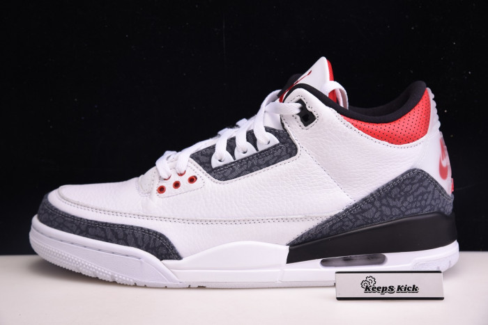 air jordan 3 retro "white fire red" cz6431-100