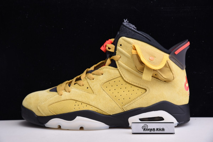travis scott x air jordan 6 wheat yellow cn1084-300