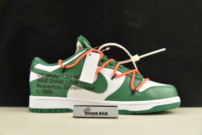 off white nike dunk low pine green ct0856-100